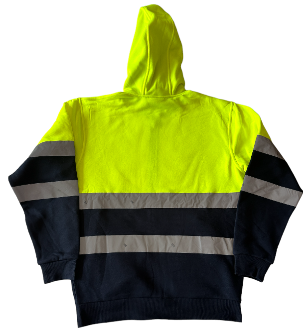 Mens Hi-Vis Taped Full Zip Hooded Top