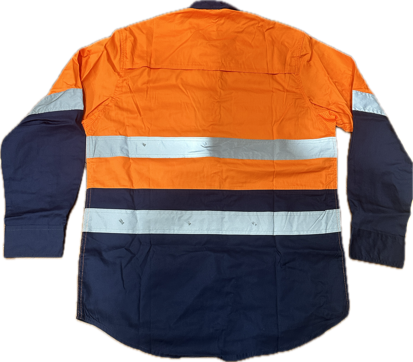 Mens Hi-Vis Full Button Taped Work Shirt