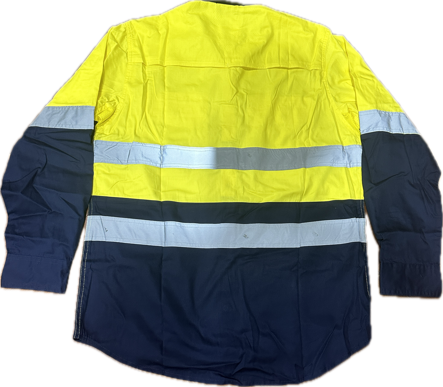 Mens Hi-Vis Full Button Taped Work Shirt