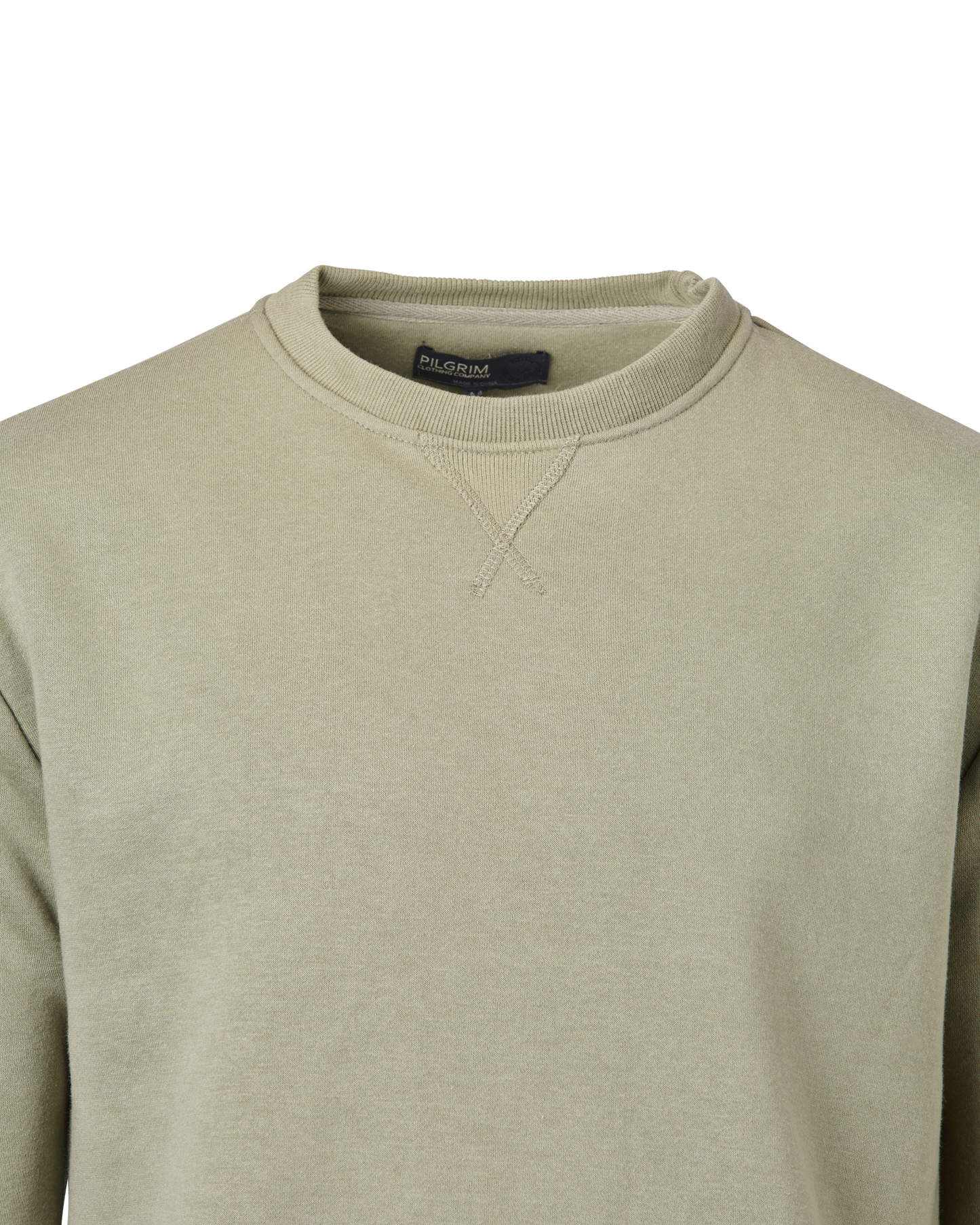 Mens Crew Fleece Neck Top - Olive