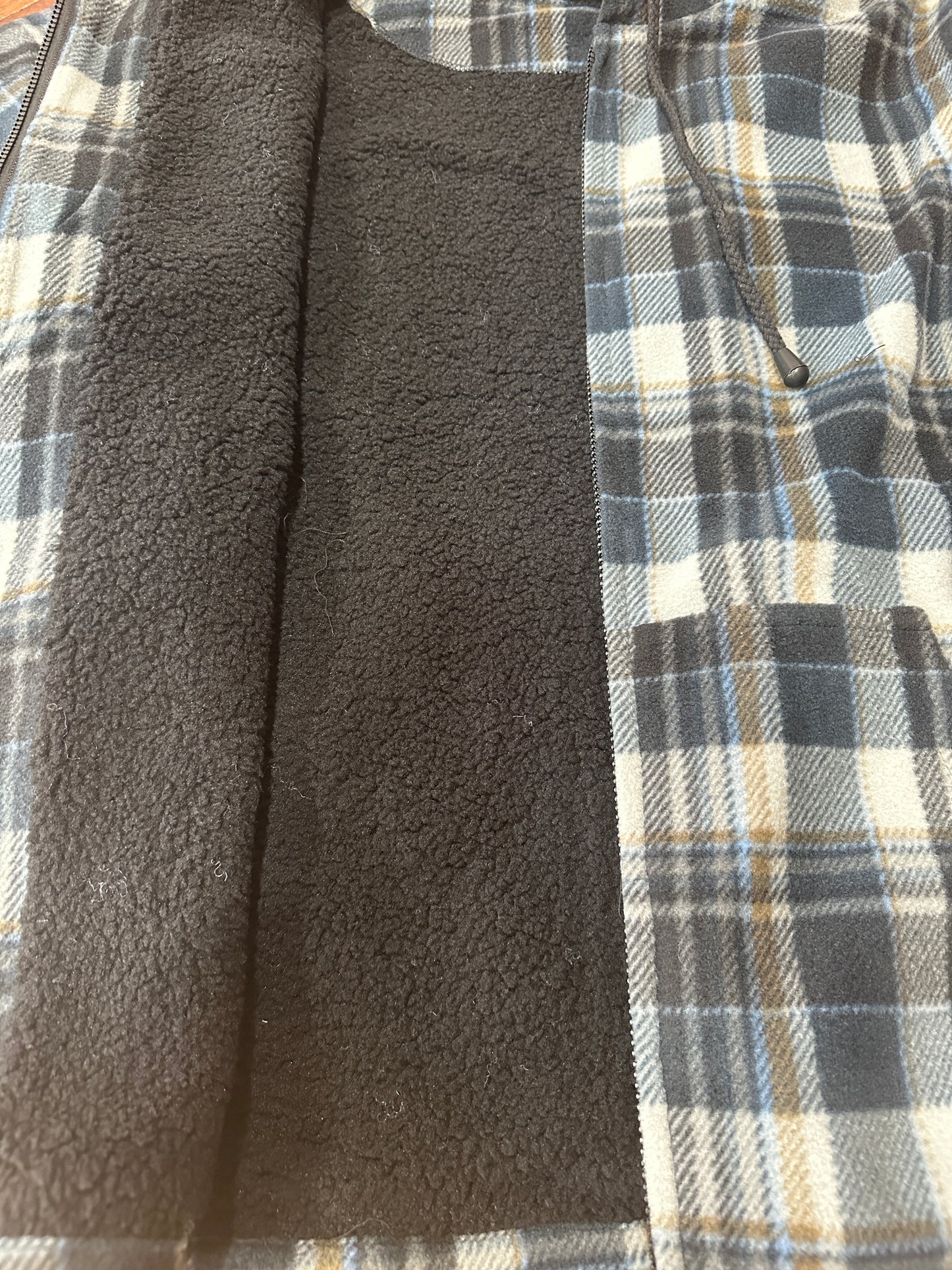 Mens Hooded Sherpa Jacket