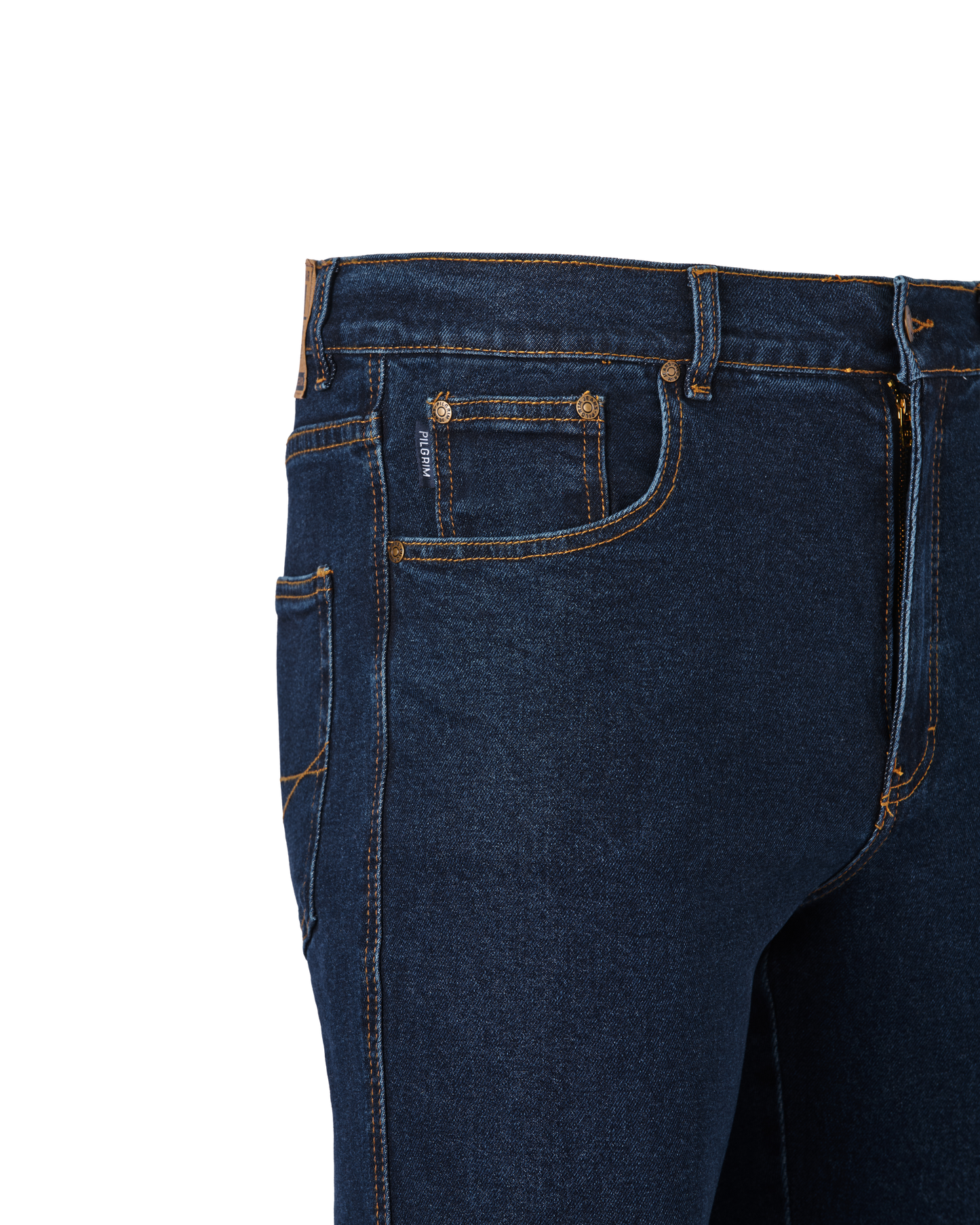 Mens 5 Pocket Western Jean, Non-stretch, Regular Leg, Indigo Stonewash