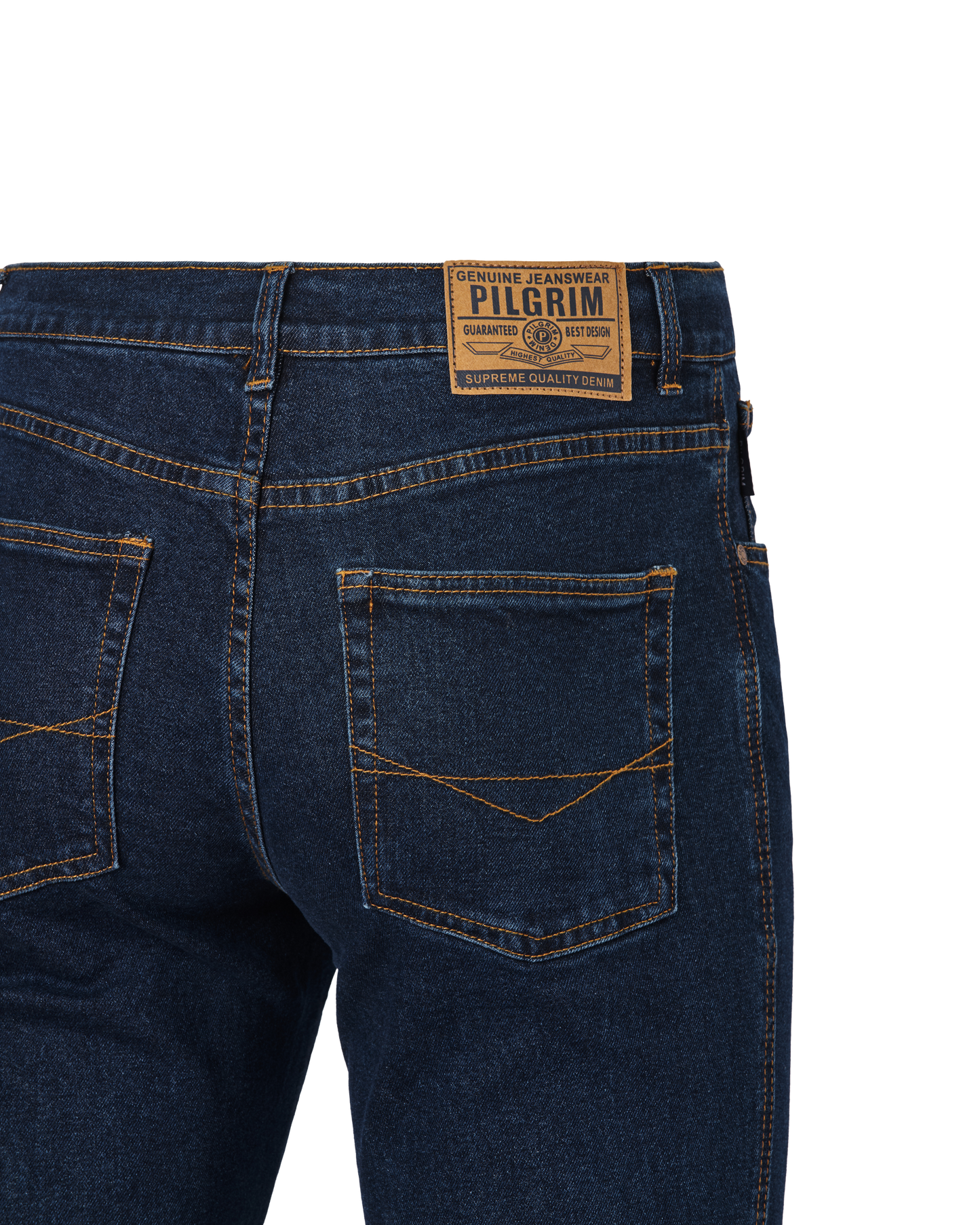 Mens 5 Pocket Western Jean, Non-stretch, Regular Leg, Indigo Stonewash