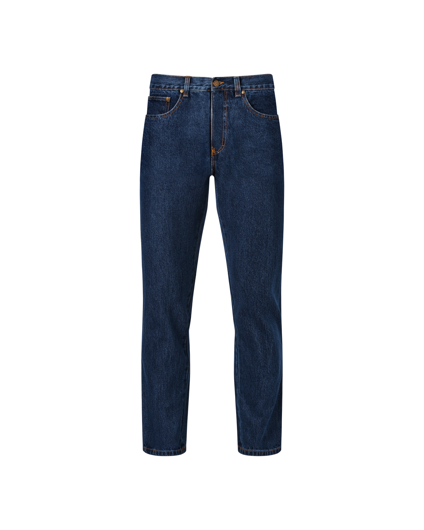 Mens 5 Pocket Western Jean, Stretch, Regular Leg, Indigo Stonewash