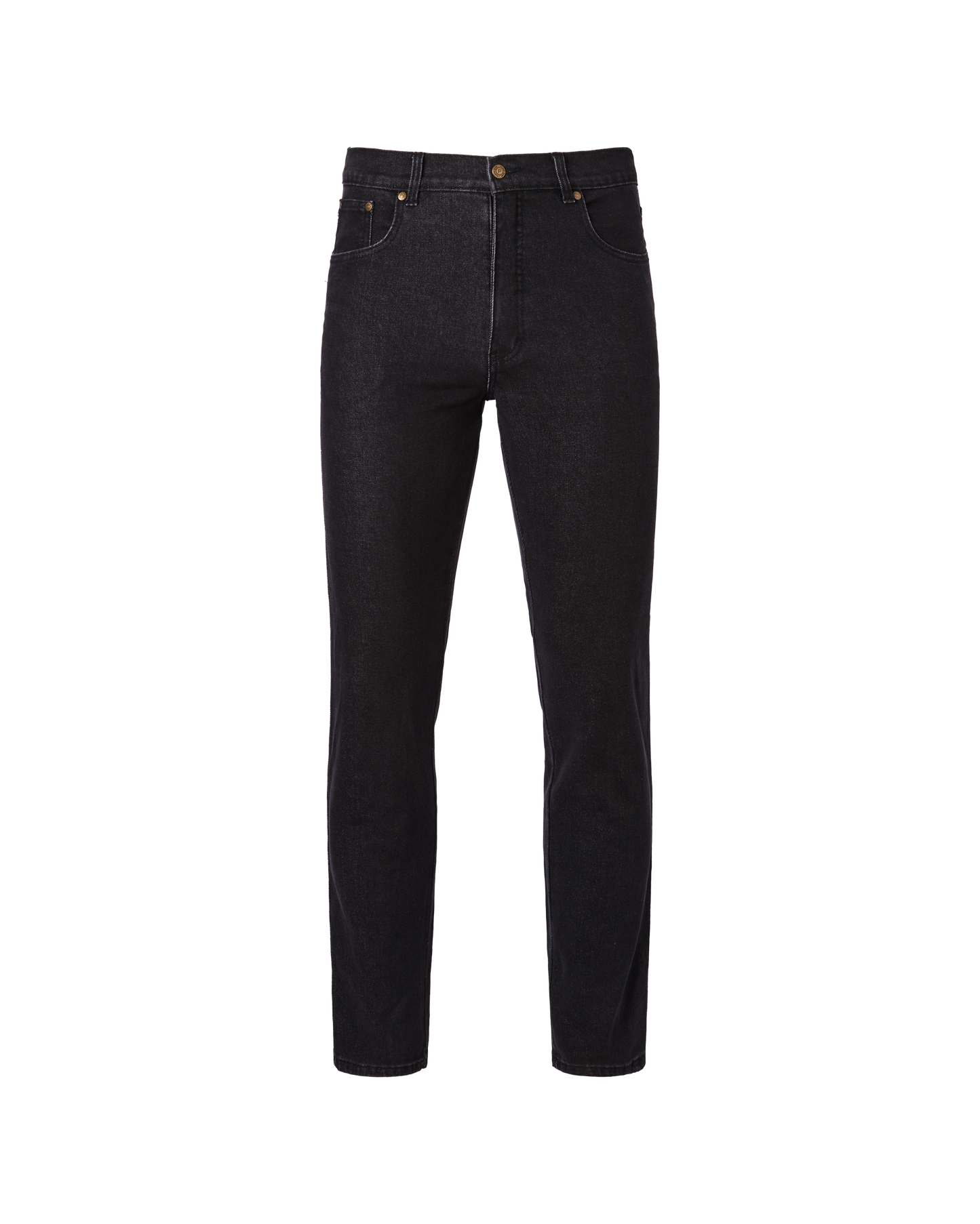 Mens 5 Pocket Western Jean, Stretch, Short Leg, Black Stonewash