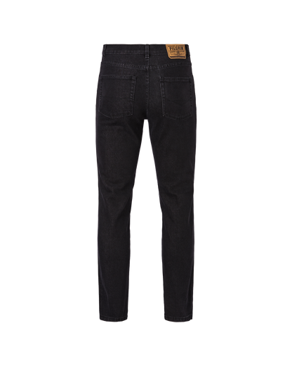 Mens 5 Pocket Western Jean, Stretch, Short Leg, Black Stonewash