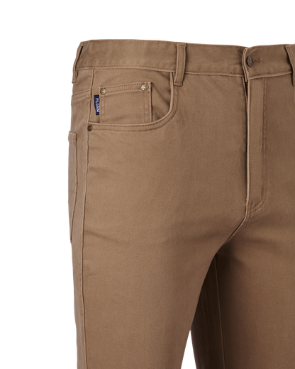 Mens 5 Pocket Western Moleskin Jean, Regular Fit, Regular Leg, Acorn