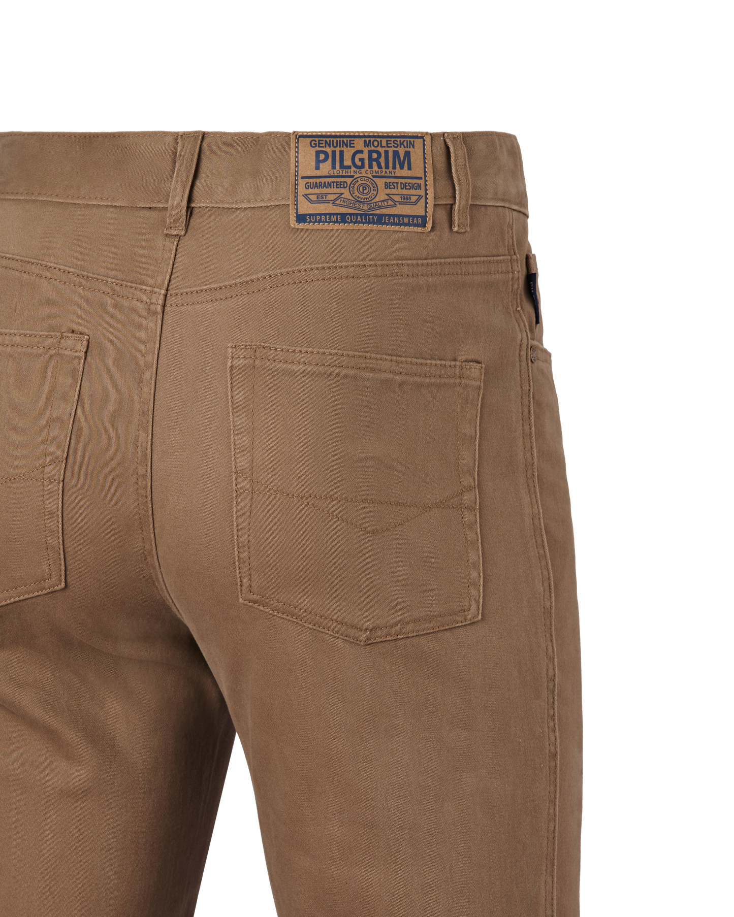 Mens 5 Pocket Western Moleskin Jean, Regular Fit, Short Leg, Acorn