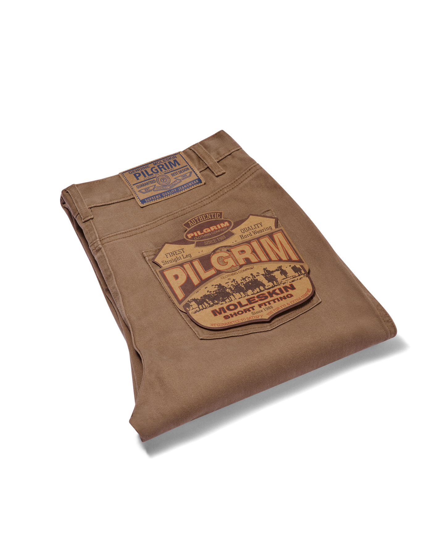 Mens 5 Pocket Western Moleskin Jean, Regular Fit, Short Leg, Acorn