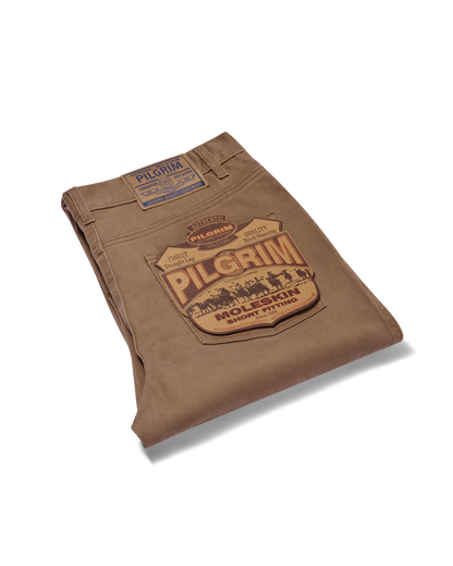 Mens 5 Pocket Western Moleskin Jean, Regular Fit, Short Leg, Acorn