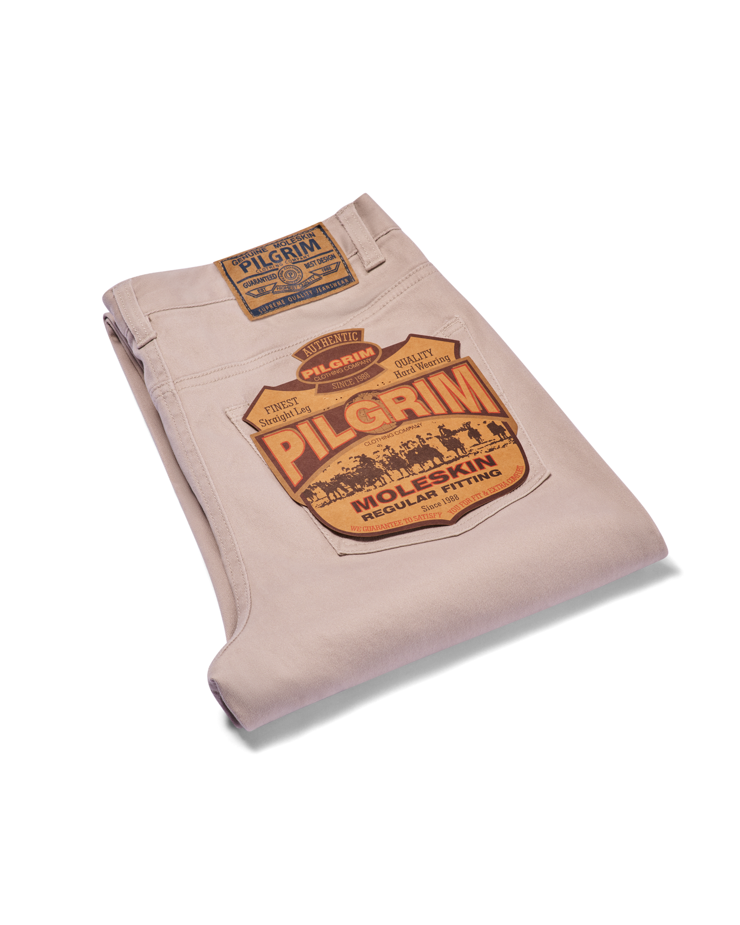 Mens 5 Pocket Western Moleskin Jean, Regular Fit, Regular Leg, Bone