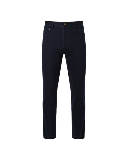 Mens 5 Pocket Western Moleskin Jean, Regular Fit, Short Leg, Navy