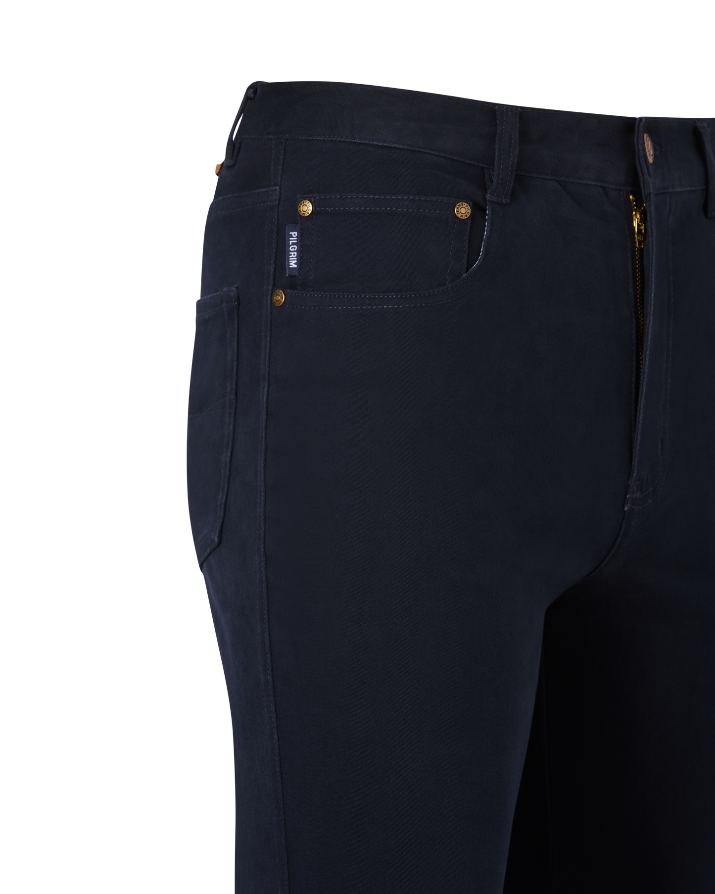 Mens 5 Pocket Western Moleskin Jean, Regular Fit, Short Leg, Navy