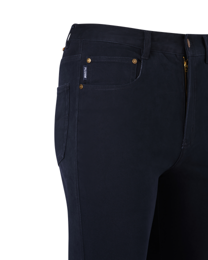 Mens 5 Pocket Western Moleskin Jean, Regular Fit, Short Leg, Navy