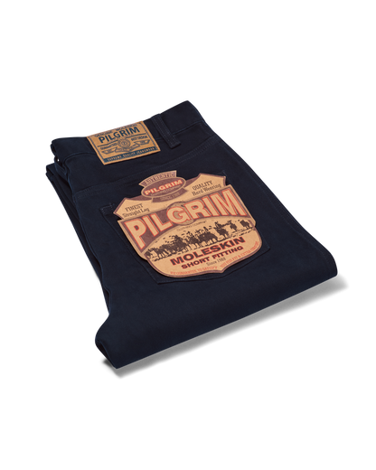 Mens 5 Pocket Western Moleskin Jean, Regular Fit, Regular Leg, Navy