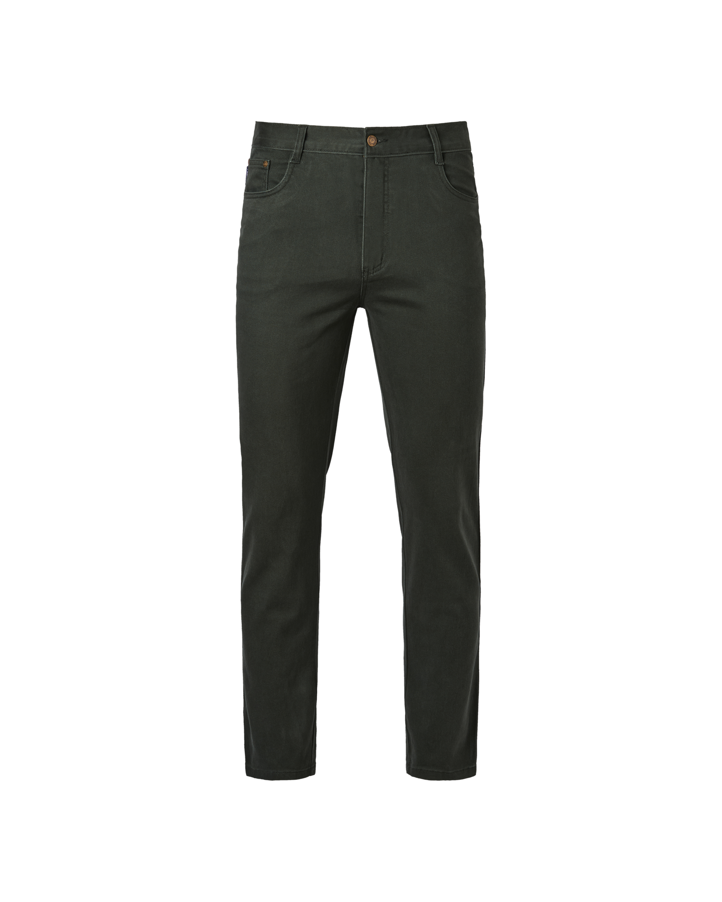Mens 5 Pocket Western Moleskin Jean, Regular Fit, Short Leg, Olive