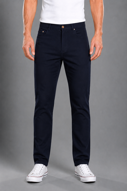 Mens 5 Pocket Western Moleskin Jean, Regular Fit, Short Leg, Navy