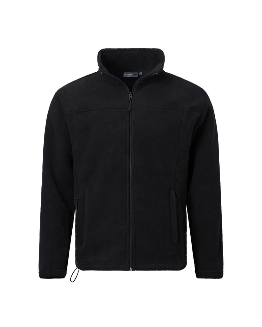 Mens Full Zip Polar Fleece Jacket - Black