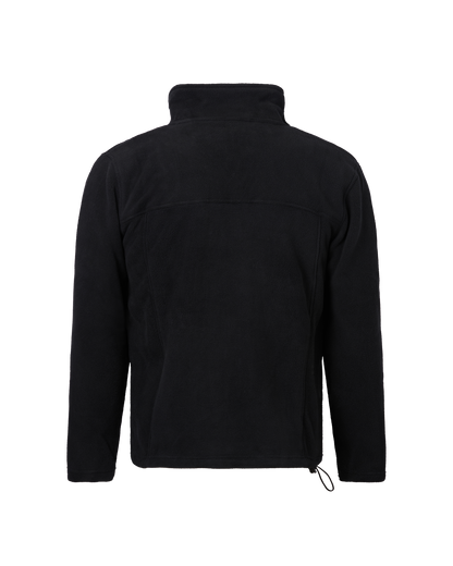Mens Full Zip Polar Fleece Jacket - Black