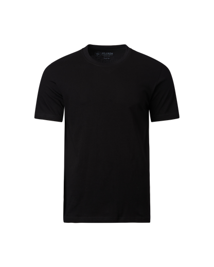 Crew Neck Tee Shirt - Black
