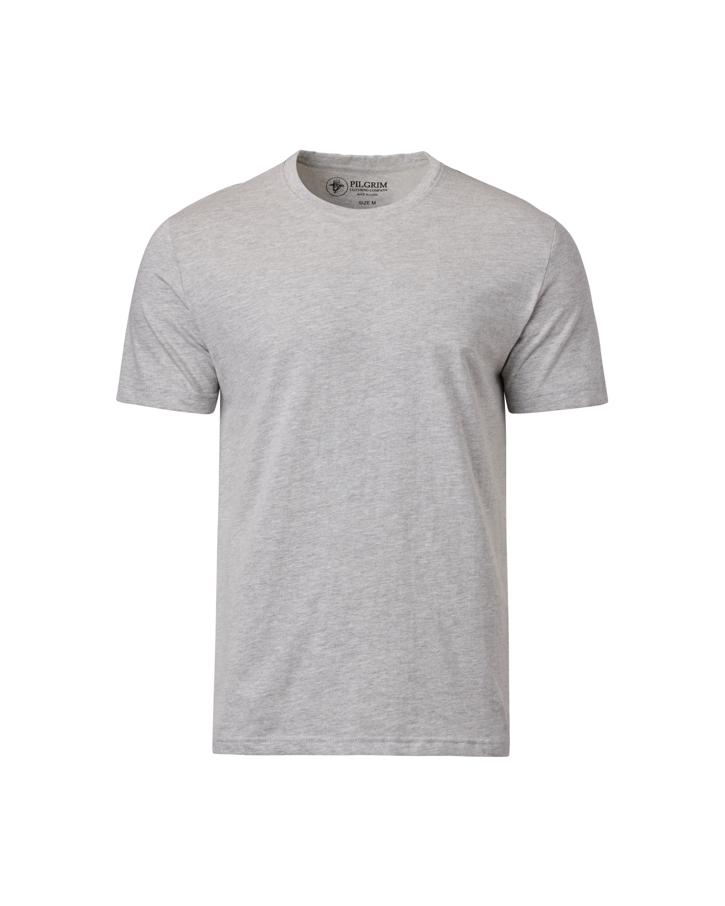 Crew Neck Tee Shirt - Grey Marle
