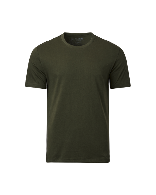 Crew Neck Tee Shirt - Khaki