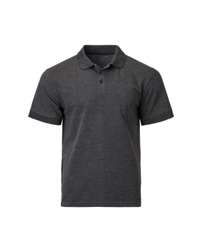 3 button Polo - Char Marle