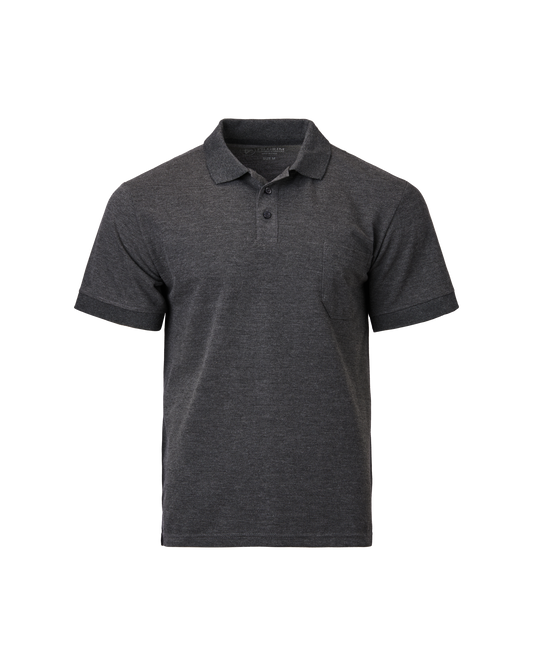 3 button Polo - Char Marle