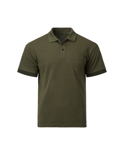 3 button Polo - Khaki