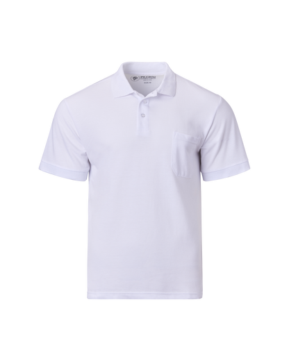 3 button Polo - White
