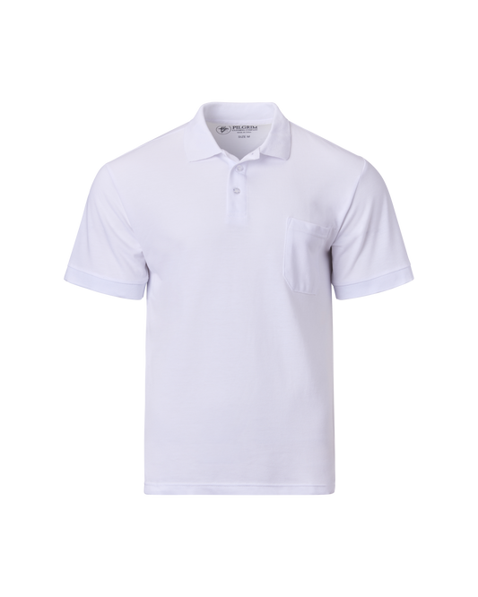 3 button Polo - White