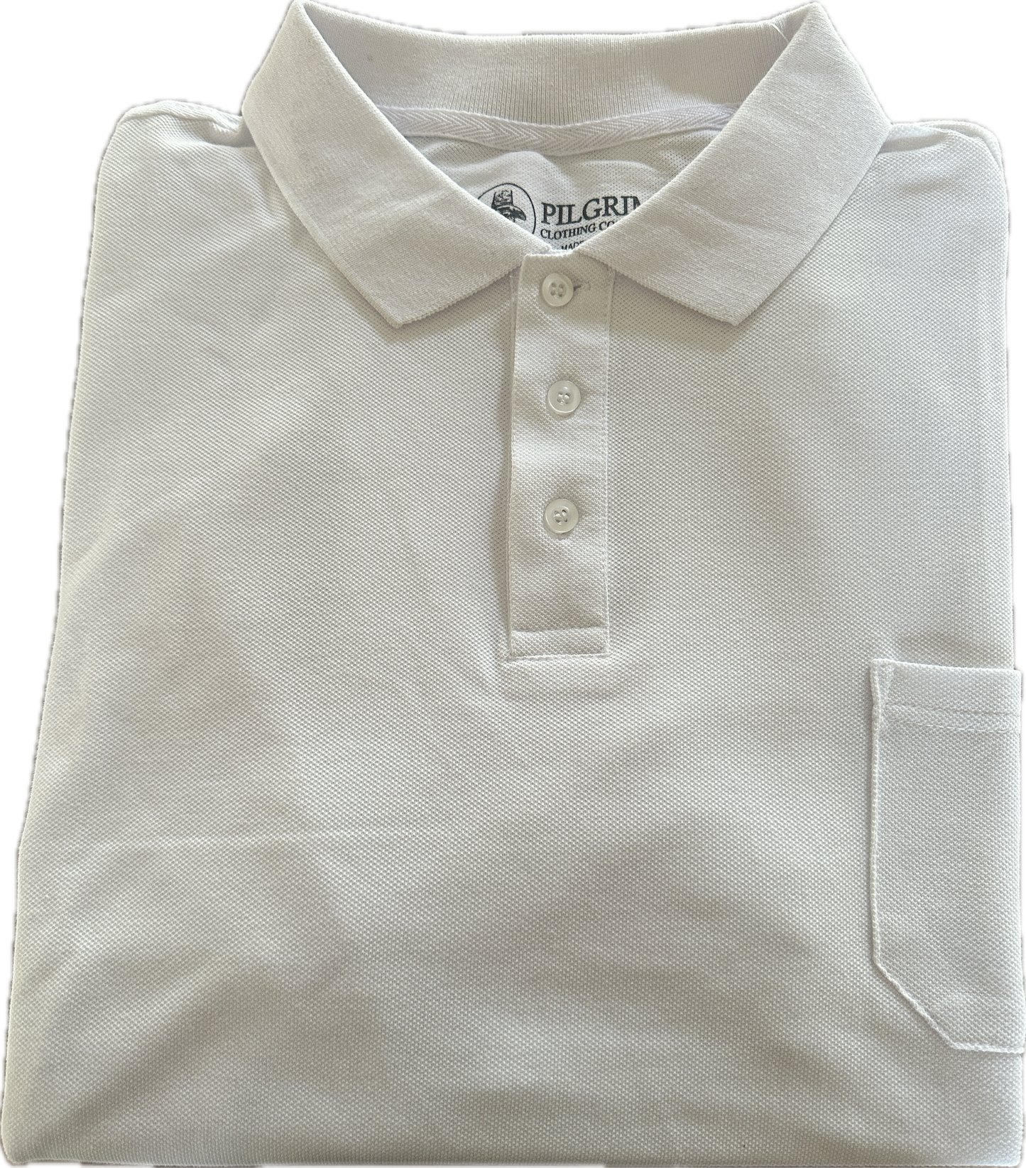 3 button Polo - White