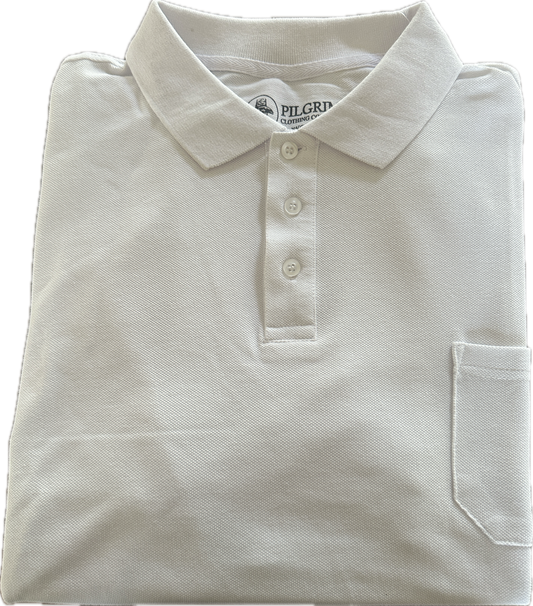 3 button Polo - White