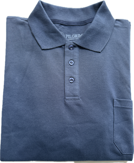 3 button Polo - Navy