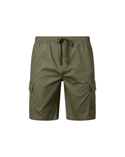 Elastic Waist Cargo Short - Khaki