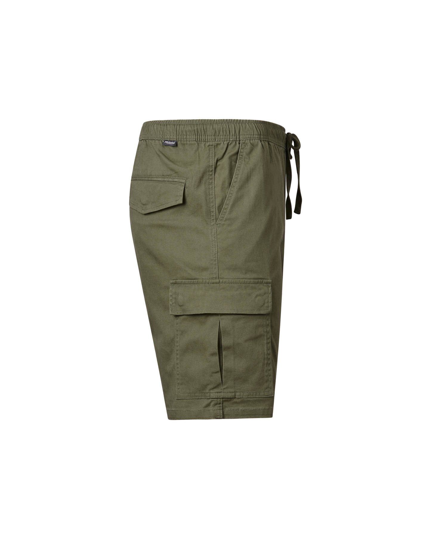 Elastic Waist Cargo Short - Khaki