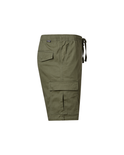 Elastic Waist Cargo Short - Khaki