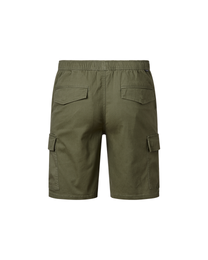 Elastic Waist Cargo Short - Khaki