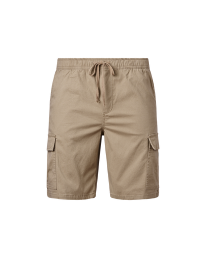 Elastic Waist Cargo Short - Stone