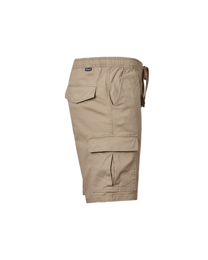 Elastic Waist Cargo Short - Stone