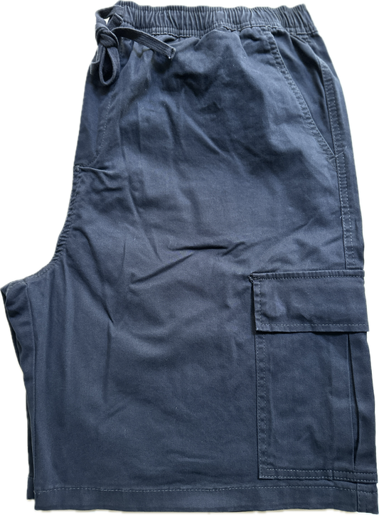 Elastic Waist Cargo Short - Navy