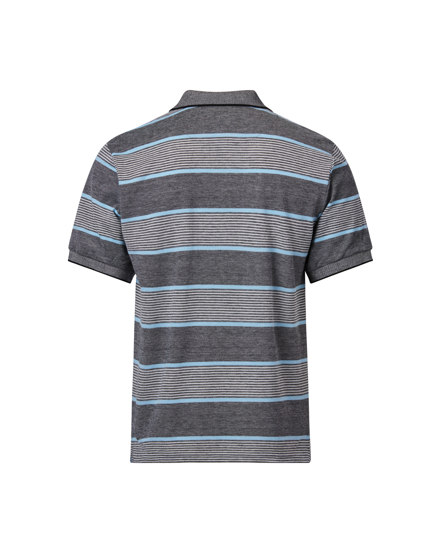 Mens Striped Polo Shirt - Blue / White Combo