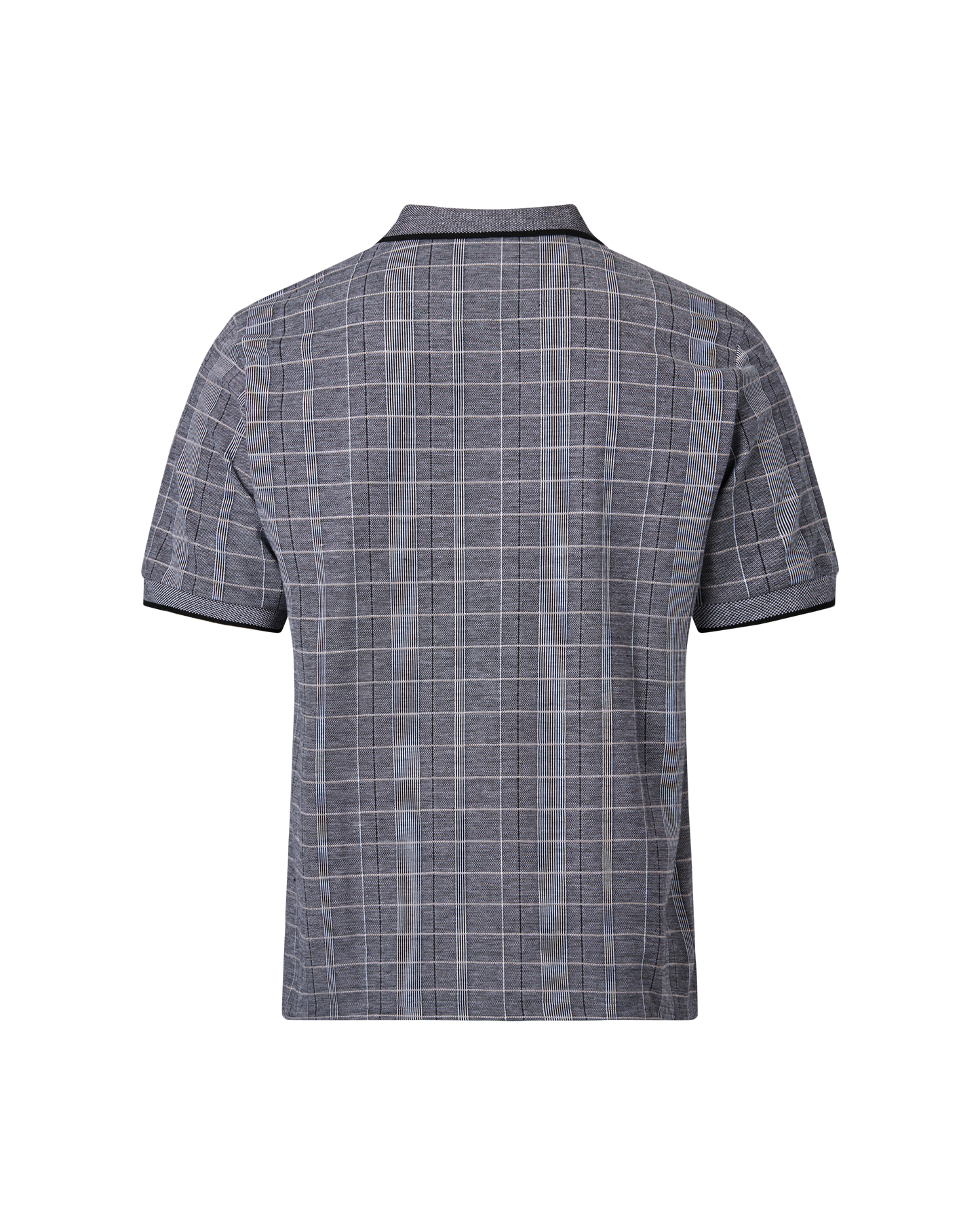 Mens Striped Polo Shirt - Black / White Combo