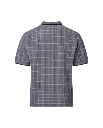Mens Striped Polo Shirt - Black / White Combo