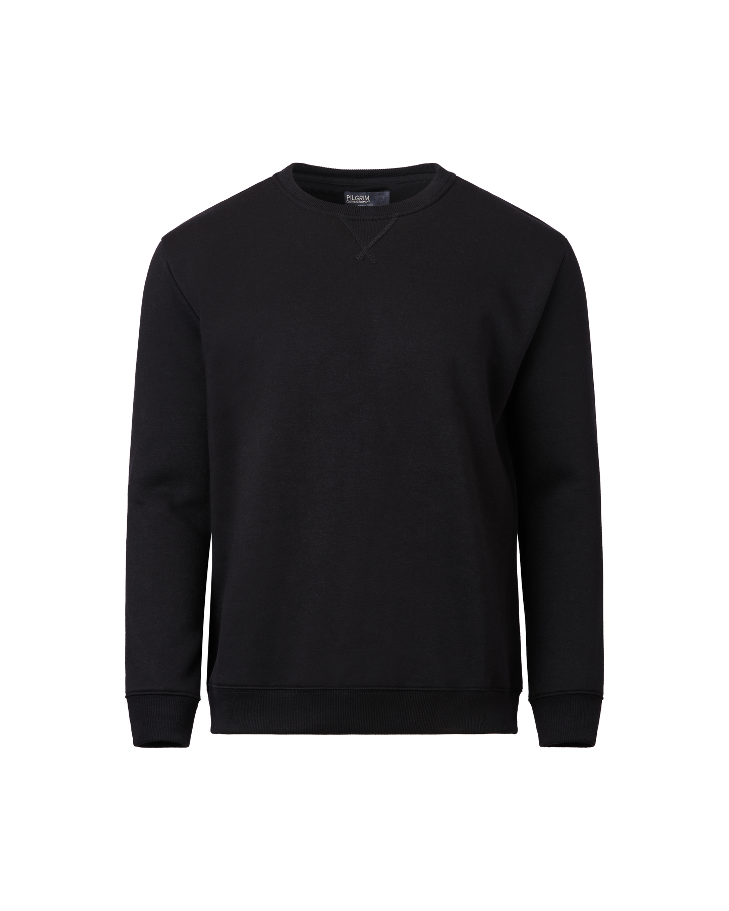 Mens Crew Fleece Neck Top - Black