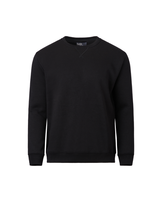Mens Crew Fleece Neck Top - Black