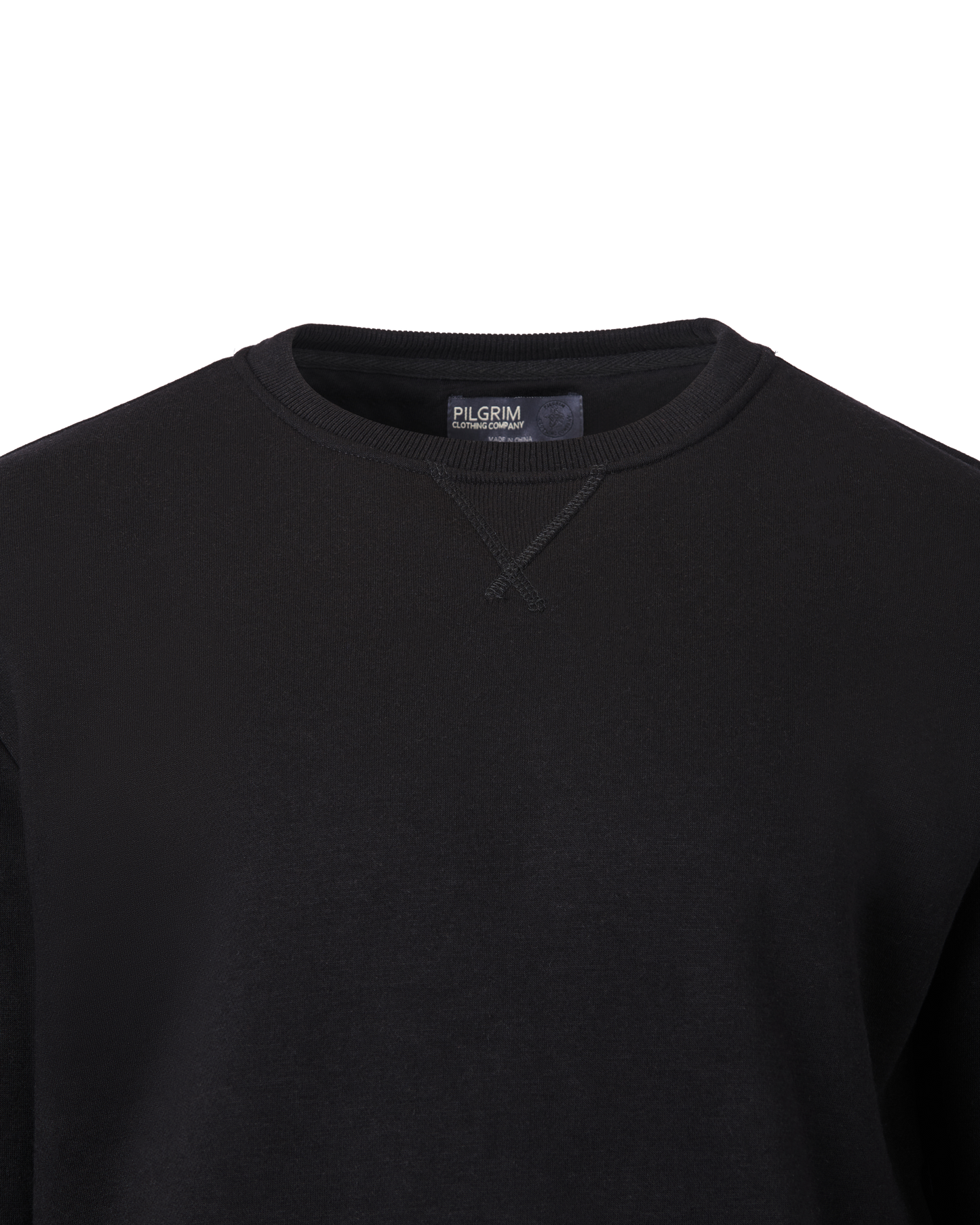 Mens Crew Fleece Neck Top - Black