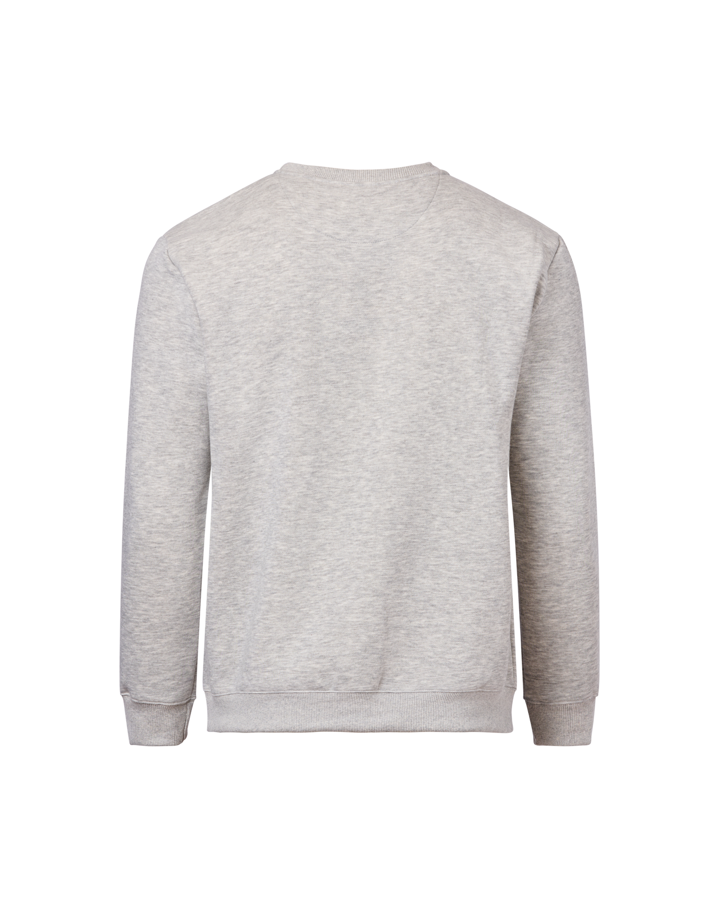 Mens Crew Fleece Neck Top - Light Grey Marle