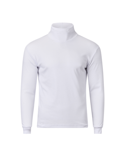Mens Long Sleeve Skivvy - White