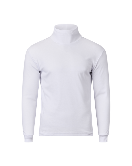 Mens Long Sleeve Skivvy - White